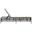 vidaXL Sun Lounger in Black and Cream White
