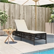 vidaXL PE Rattan Sun Lounger in Brown