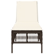 vidaXL PE Rattan Sun Lounger in Brown