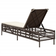 vidaXL PE Rattan Sun Lounger in Brown