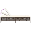 vidaXL PE Rattan Sun Lounger in Brown