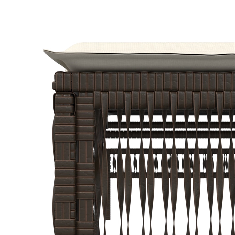 vidaXL PE Rattan Sun Lounger in Brown