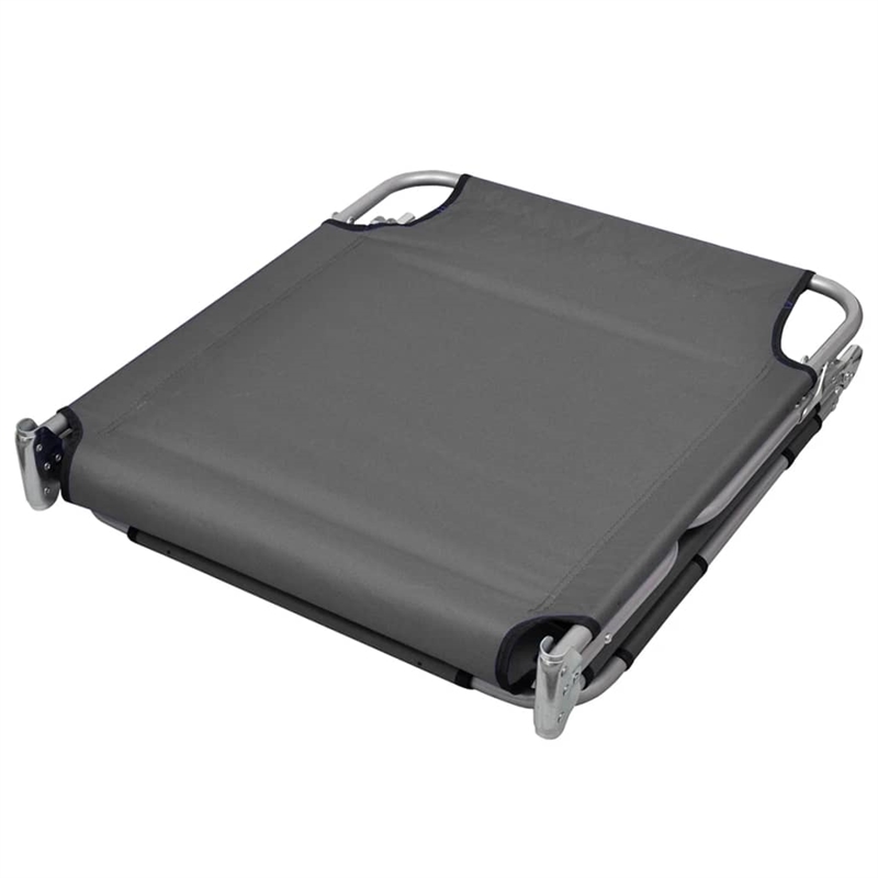 vidaXL Oxford Fabric Sunlounger w/ Adjustable Armrests 600D in Gray