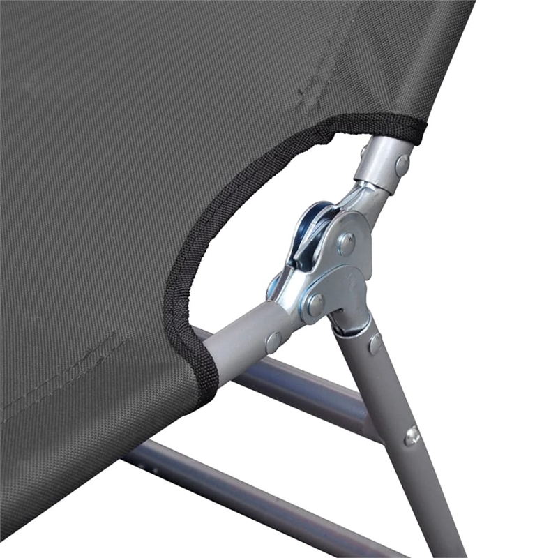 vidaXL Oxford Fabric Sunlounger w/ Adjustable Armrests 600D in Gray