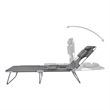vidaXL Oxford Fabric Sunlounger w/ Adjustable Armrests 600D in Gray