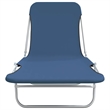 vidaXL Powder-Coated Steel Sunlounger Set of 2 Standard Foldable in Blue