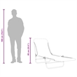 vidaXL Powder-Coated Steel Sunlounger Set of 2 Standard Foldable in Blue