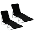 vidaXL Sunlounger Set of 2 Standard in Black