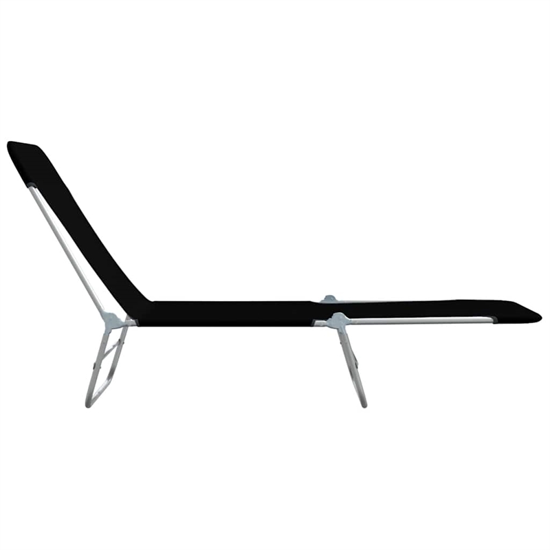 vidaXL Sunlounger Set of 2 Standard in Black