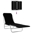 vidaXL Sunlounger Set of 2 Standard in Black