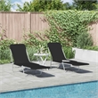 vidaXL Sunlounger Set of 2 Standard in Black