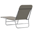 vidaXL Powder-Coated Steel Sunlounger Set of 2 Standard in Gray