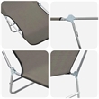 vidaXL Powder-Coated Steel Sunlounger Set of 2 Standard in Gray