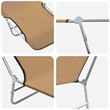 vidaXL Powder-Coated Steel Sunlounger Set of 2 Standard in Taupe