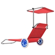 vidaXL Standard Sun Lounger in Red