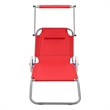 vidaXL Standard Sun Lounger in Red