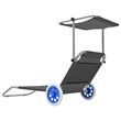 vidaXL Standard Sun Lounger in Steel Gray