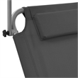 vidaXL Standard Sun Lounger in Steel Gray