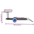 vidaXL Standard Sun Lounger in Steel Gray