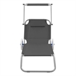 vidaXL Standard Sun Lounger in Steel Gray