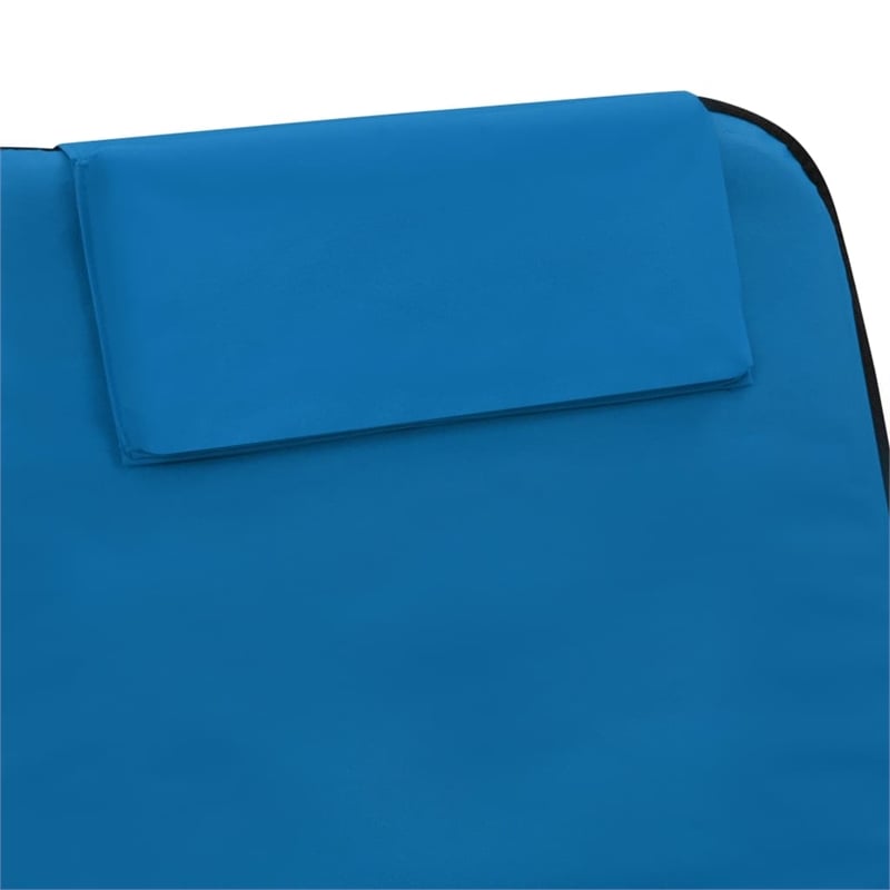 vidaXL Polyester Beach Chair in Blue (Set of 2)