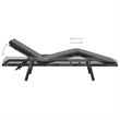 vidaXL PE Rattan Sunlounger Standard Adjustable Footrests in Gray