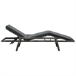 vidaXL PE Rattan Sunlounger Standard Adjustable Footrests in Gray