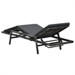 vidaXL PE Rattan Sunlounger Standard Adjustable Footrests in Gray