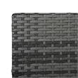 vidaXL PE Rattan Sunlounger Standard Adjustable Footrests in Gray