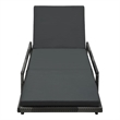vidaXL PE Rattan Sunlounger Standard Adjustable Footrests in Gray