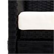 vidaXL PE Rattan Garden Sofa Large Foldable in Black