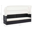 vidaXL PE Rattan Garden Sofa Large Foldable in Black