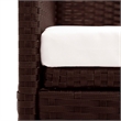 vidaXL PE Rattan Garden Sofa Large in Brown & Cream White