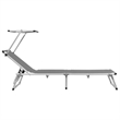 vidaXL Aluminum  Steel Sun Lounger in Gray