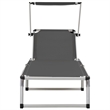 vidaXL Aluminum  Steel Sun Lounger in Gray