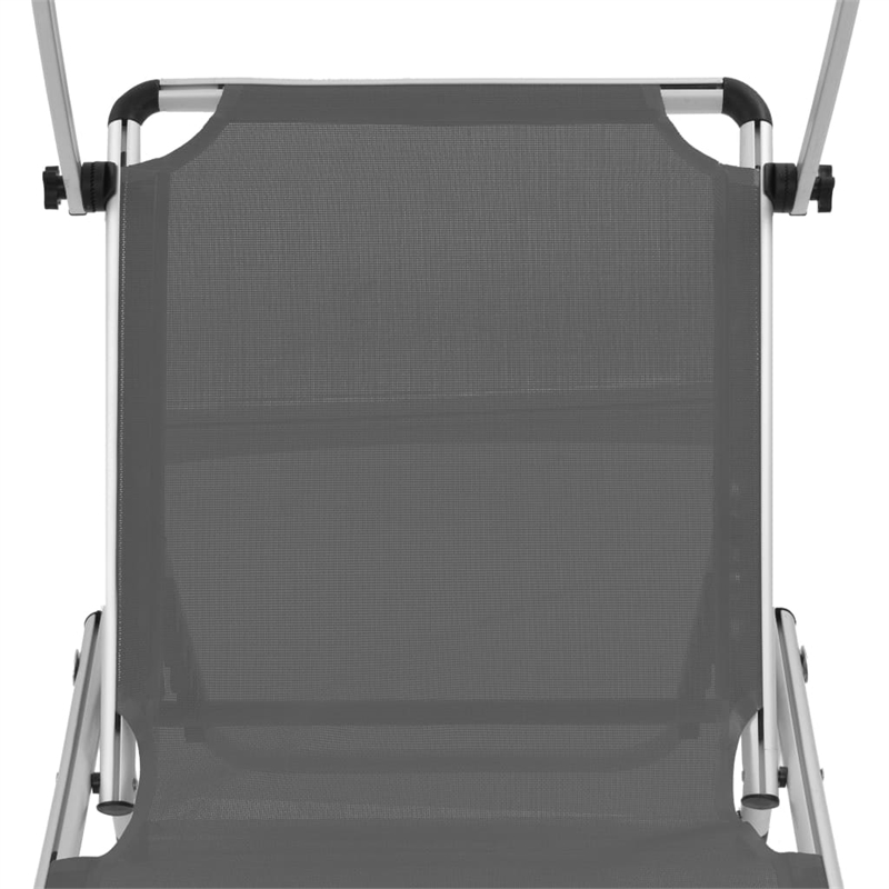 vidaXL Aluminum  Steel Sun Lounger in Gray