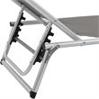 vidaXL Aluminum  Steel Sun Lounger in Gray