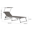 vidaXL Aluminum  Steel Sun Lounger in Gray