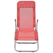 vidaXL Textilene & Steel Sunlounger Set of 2 in Red