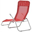 vidaXL Textilene & Steel Sunlounger Set of 2 in Red