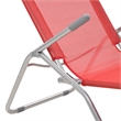 vidaXL Textilene & Steel Sunlounger Set of 2 in Red