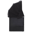 vidaXL PE Rattan Sun Lounger Outdoor Sofa Rectangular in Black