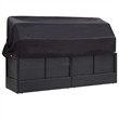 vidaXL PE Rattan Sun Lounger Outdoor Sofa Rectangular in Black
