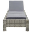 vidaXL PE Rattan Sun Lounger Powder-Coated Steel in Gray