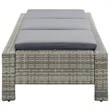 vidaXL PE Rattan Sun Lounger Powder-Coated Steel in Gray