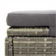 vidaXL PE Rattan Sun Lounger Powder-Coated Steel in Gray