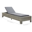 vidaXL PE Rattan Sun Lounger Powder-Coated Steel in Gray