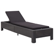 vidaXL PE Rattan Sunbed Large Multi-Position Backrest in Black