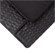 vidaXL PE Rattan Sunbed Large Multi-Position Backrest in Black