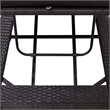 vidaXL PE Rattan Sunbed Large Multi-Position Backrest in Black